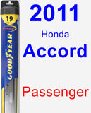 Passenger Wiper Blade for 2011 Honda Accord - Hybrid