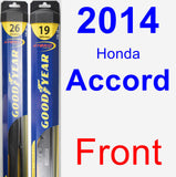 Front Wiper Blade Pack for 2014 Honda Accord - Hybrid