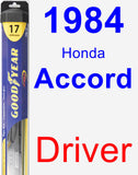 Driver Wiper Blade for 1984 Honda Accord - Hybrid