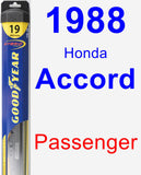 Passenger Wiper Blade for 1988 Honda Accord - Hybrid