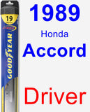 Driver Wiper Blade for 1989 Honda Accord - Hybrid