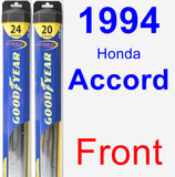 Front Wiper Blade Pack for 1994 Honda Accord - Hybrid