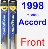 Front Wiper Blade Pack for 1998 Honda Accord - Hybrid