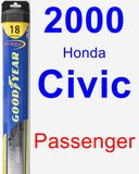 Passenger Wiper Blade for 2000 Honda Civic - Hybrid