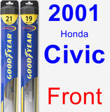 Front Wiper Blade Pack for 2001 Honda Civic - Hybrid