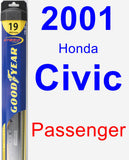 Passenger Wiper Blade for 2001 Honda Civic - Hybrid