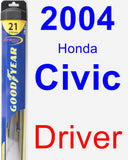 Driver Wiper Blade for 2004 Honda Civic - Hybrid