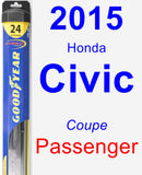 Passenger Wiper Blade for 2015 Honda Civic - Hybrid