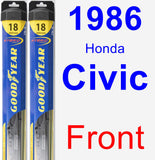 Front Wiper Blade Pack for 1986 Honda Civic - Hybrid