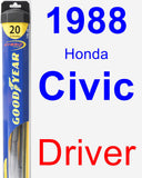 Driver Wiper Blade for 1988 Honda Civic - Hybrid