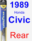 Rear Wiper Blade for 1989 Honda Civic - Hybrid