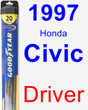 Driver Wiper Blade for 1997 Honda Civic - Hybrid