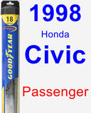 Passenger Wiper Blade for 1998 Honda Civic - Hybrid