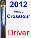 Driver Wiper Blade for 2012 Honda Crosstour - Hybrid
