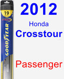 Passenger Wiper Blade for 2012 Honda Crosstour - Hybrid