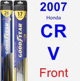 Front Wiper Blade Pack for 2007 Honda CR-V - Hybrid