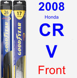 Front Wiper Blade Pack for 2008 Honda CR-V - Hybrid