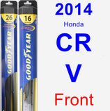 Front Wiper Blade Pack for 2014 Honda CR-V - Hybrid
