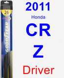 Driver Wiper Blade for 2011 Honda CR-Z - Hybrid