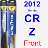 Front Wiper Blade Pack for 2012 Honda CR-Z - Hybrid