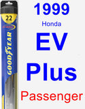 Passenger Wiper Blade for 1999 Honda EV Plus - Hybrid