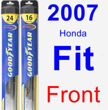 Front Wiper Blade Pack for 2007 Honda Fit - Hybrid