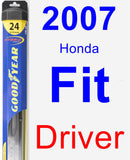 Driver Wiper Blade for 2007 Honda Fit - Hybrid