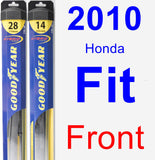 Front Wiper Blade Pack for 2010 Honda Fit - Hybrid