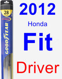 Driver Wiper Blade for 2012 Honda Fit - Hybrid