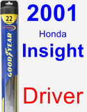 Driver Wiper Blade for 2001 Honda Insight - Hybrid