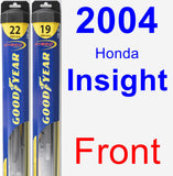 Front Wiper Blade Pack for 2004 Honda Insight - Hybrid