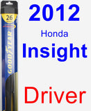 Driver Wiper Blade for 2012 Honda Insight - Hybrid