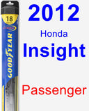 Passenger Wiper Blade for 2012 Honda Insight - Hybrid