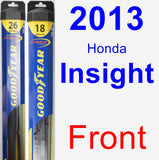 Front Wiper Blade Pack for 2013 Honda Insight - Hybrid