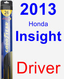 Driver Wiper Blade for 2013 Honda Insight - Hybrid