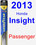 Passenger Wiper Blade for 2013 Honda Insight - Hybrid