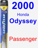 Passenger Wiper Blade for 2000 Honda Odyssey - Hybrid