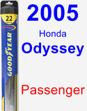 Passenger Wiper Blade for 2005 Honda Odyssey - Hybrid