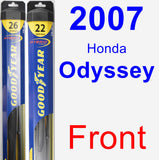 Front Wiper Blade Pack for 2007 Honda Odyssey - Hybrid