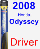 Driver Wiper Blade for 2008 Honda Odyssey - Hybrid