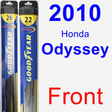 Front Wiper Blade Pack for 2010 Honda Odyssey - Hybrid