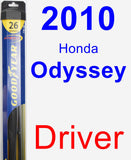 Driver Wiper Blade for 2010 Honda Odyssey - Hybrid