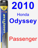 Passenger Wiper Blade for 2010 Honda Odyssey - Hybrid
