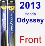Front Wiper Blade Pack for 2013 Honda Odyssey - Hybrid