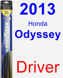 Driver Wiper Blade for 2013 Honda Odyssey - Hybrid