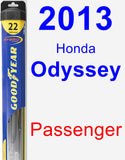 Passenger Wiper Blade for 2013 Honda Odyssey - Hybrid