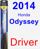 Driver Wiper Blade for 2014 Honda Odyssey - Hybrid