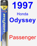 Passenger Wiper Blade for 1997 Honda Odyssey - Hybrid