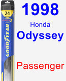 Passenger Wiper Blade for 1998 Honda Odyssey - Hybrid