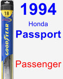 Passenger Wiper Blade for 1994 Honda Passport - Hybrid